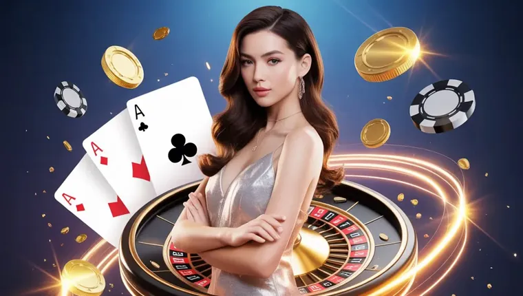 A dynamic image of dice rolling on a Craps table, representing diverse online table games