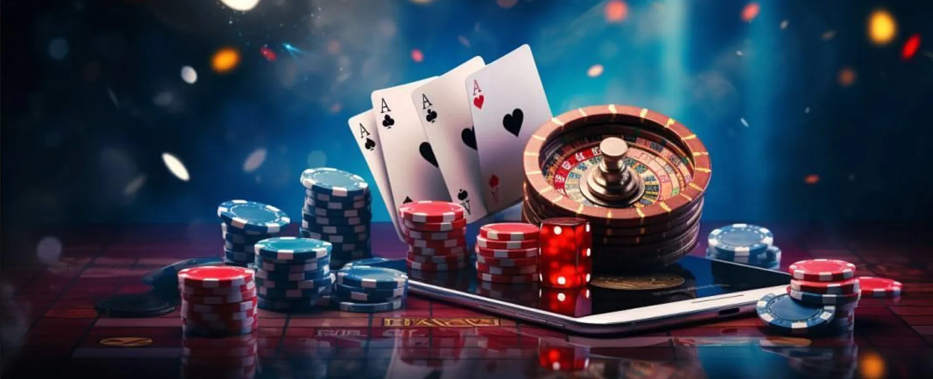 Player enjoying online table games on a golden interface