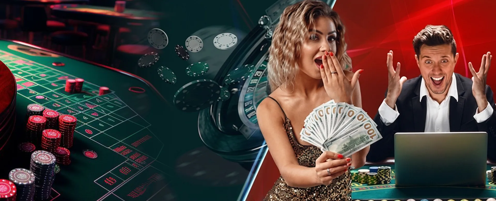 A vibrant online poker table with cards, chips, and golden accents, embodying a luxurious gaming experience.