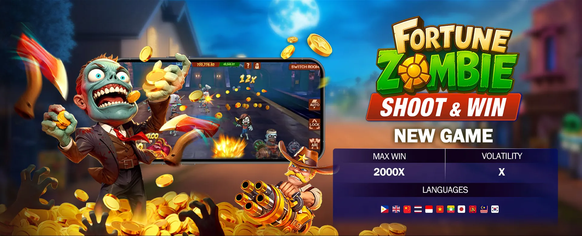A grand online casino lobby with various table games, highlighting a secure login portal.