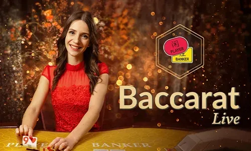 Live dealer presenting a casino game